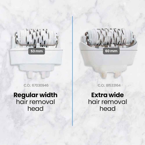 Braun Replacement Hair Removal Head 67030946 Compatible with Braun Silkepil 7 Xpressive Pro and Braun Silk Epil 5, White
