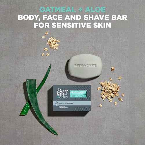 DOVE MEN + CARE Hand & Body Face + Shave Bar Sensitive Skin 6 Count for sensitive skin 3.75 oz