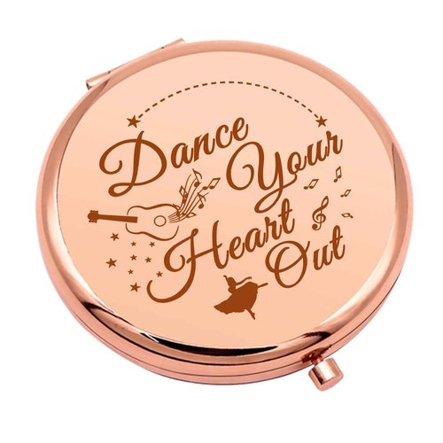 Dance Lover Gift Dancing Gift for Girls Dance Gifts for Women Compact Makeup Mirror for Dancing Teacher Folding Makeup Mirror for her Inspirational Present for Women Girl Birthday Graduation