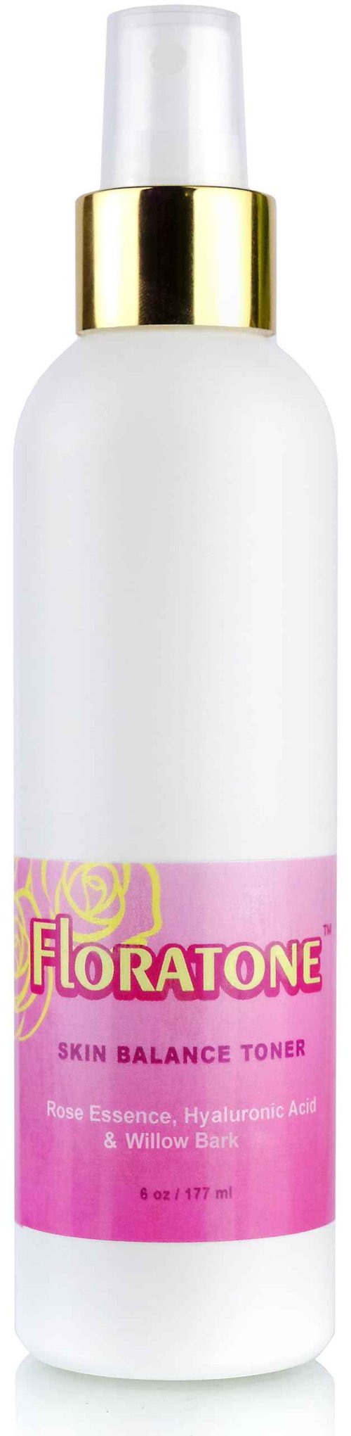 Floratone Skin Balance Facial Toner - with Rose Essence, Hyaluronic Acid & Willow Bark - Facial Mist for Sensitive Skin