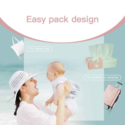 Extra Thick Cotton Tissue Careboree Face Drying Towel for Men Women Kids Disposable Dry Wipes Unscented Makeup Removing (3 pack)