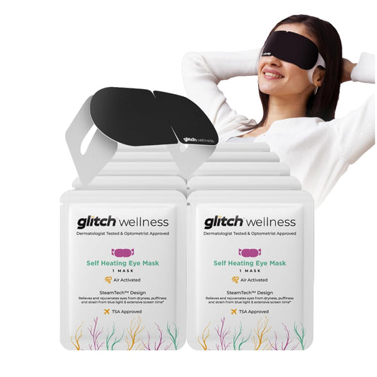 Glitch Steamtech Self Heated Eye Mask for Dry Eyes - Eye Doctor Approved Heated Eye Masks -Warm Compress for Fatigue & Dryness – Perfect Puffy Eyes & Dry Eye Relief, Disposable, Spa Experience (5)