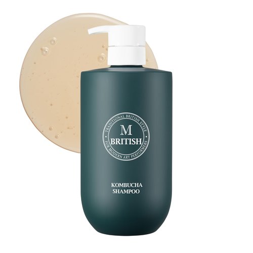 BRITISH M Kombucha Shampoo 25.36 fl. oz – Scalp Detox, Hydrate & Strengthen, Promote Hair Growth, Paraben & Sulfate-Free, Vegan Formula for All Hair Types