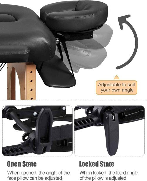 Kalolary Massage Face Cradle for Bed, Adjustable Bed Massage Head Holder, Massage Head Rest at Home, Face Cradle Replacement for Beauty Spa Therapy Tattoo