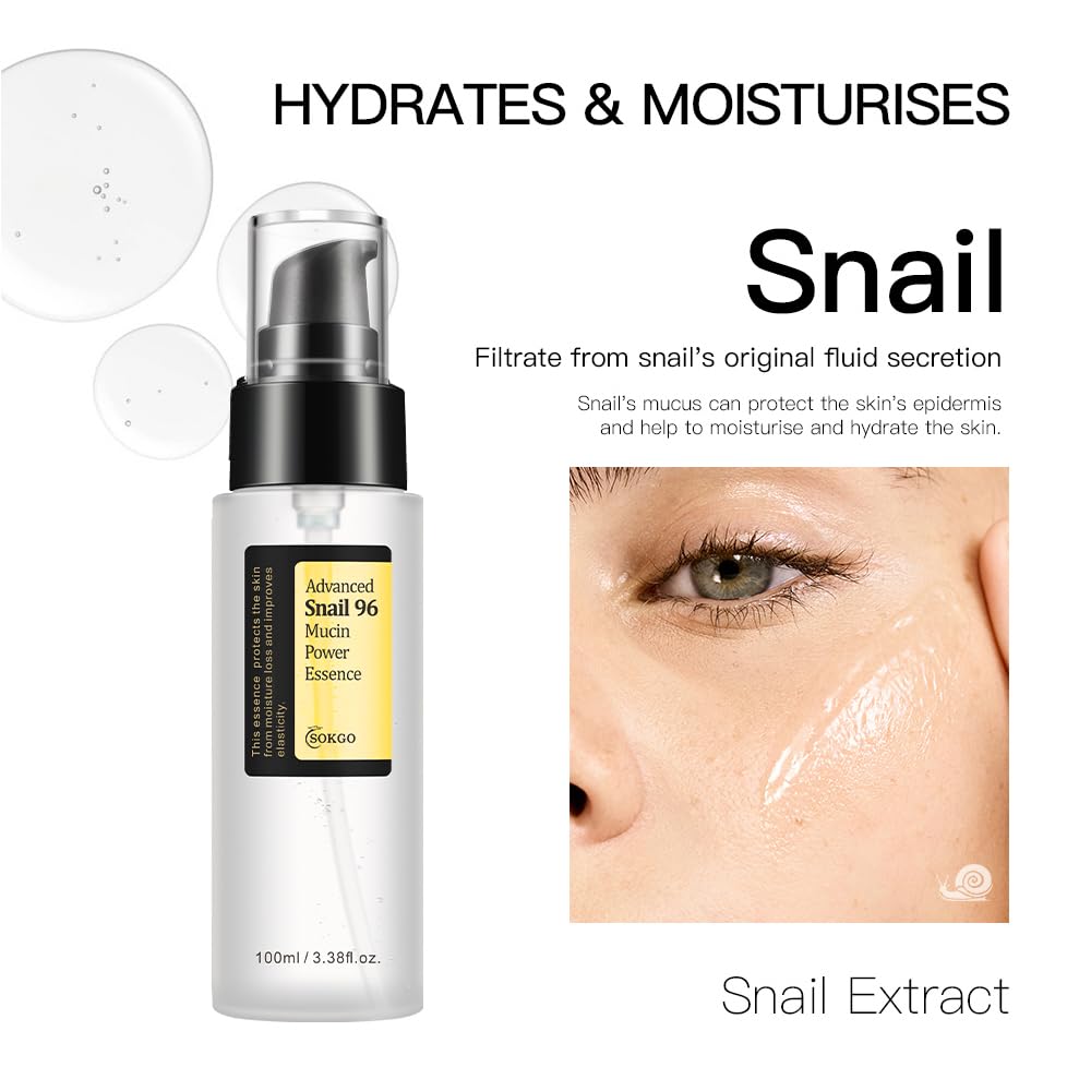 Professional Snail Mucin Serum, Intensive Hydration and Repair for Healthy Skin