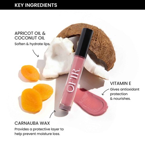 OFIR Hue Hydrator Sheer Lip Jelly | Luminous Gloss Shine Formula With Apricot Oil, Coconut Oil, Vitamin E for Subtle Color | Vegan, Cruelty Free Hydrating lip Balm | Sangria - Rich Berry, 0.135 Fl oz