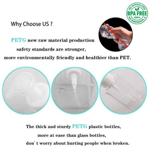 2 Pack Foaming Soap Dispenser 15oz Refillable Foam Liquid Hand Soap Empty Plastic Pump Bottle Container for Bathroom Vanities, Kitchen Sink, Hospital, Clinic, Clear 450ml