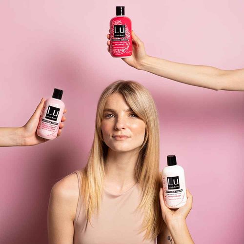 LATINUS BEAUTY RESCUE Collection, Impossible Keratin Anti-Frizz Shampoo (12 oz) + Conditioner (12 oz) + Leave-In Cream (8 oz) for Dry, Damaged Hair