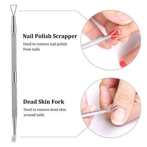 IBWell Cuticle Nipper Cuticle Trimmer Tool Set with Pusher and Remover,IBWell Professional Stainless Sturdy Pedicure Manicure Tools Cutter Nipper Scissor Clipper (Colorful)