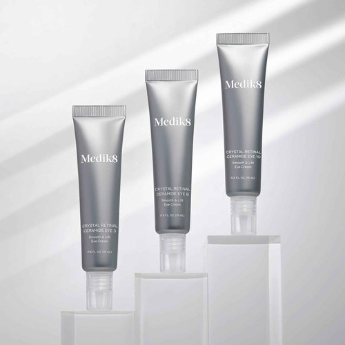 Medik8 Crystal Retinal Ceramide Eye 3 - Gentle Vitamin A Eye Cream - Reduces Appearance of Wrinkles - Perfect for Sensitive Skin - 0.5 oz