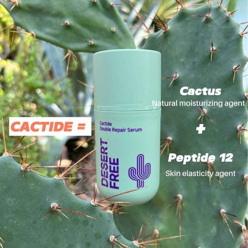 DesertFree Double Action Serum for Skin Barrier Support and Moisturizing - Natural Ingredients, Fragrance Free, Suitable for Sensitive Skin - 50ml