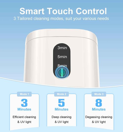 2025 Ultrasonic Retainer Cleaner Machine, 45kHz Retainer Cleaner with Digital Timer & 3 Modes, 200ML Large Capacity Ultrasonic Cleaner for Dentures, Night Guards, Braces, Aligner, Jewelry and More