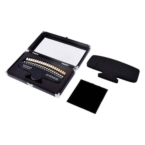 Professional 3D R-20 Teeth Whitening Shade Guide with Mirror, Classical Tooth Bleaching Shade Chart 20 Colors