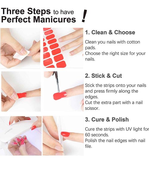 Semi Cured Gel Nail Strips, Leopard Print,Cat Eye 20pcs Adhesive UV Sticker, Wraps for Home Manicure DIY