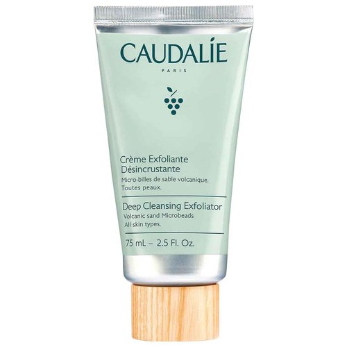 Caudalie Vinoclean Deep Cleansing Face Exfoliator, Gentle Exfoliant for All Skin Types - 75 mL