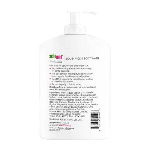 SEBAMED Liquid Face & Body Wash with Pump, 400ml, 2 Pack