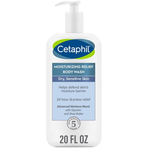 Cetaphil Body Moisturizer, Hydrating Moisturizing Cream for Dry to Very Dry & Body Wash, NEW Moisturizing Relief Body Wash for Sensitive Skin