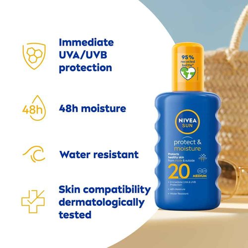 Sun by Nivea Protect & Moisturise Spray SPF20 200ml