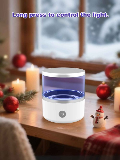 Voraiya Ultrasonic Retainer Cleaner with Transparent Tank, LED Atmosphere Light,45kHz Denture Cleaner Machine for Denture, Ring and Jewelry, Mouth Guard, Aligner, Night Guard, Braces