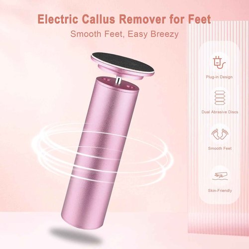 Electric Foot File 2025 Upgrades Foot Callus Remover,Electric Callus Remover for Feet with 60 Pcs Sandpaper Discs, Foot File with Speed Controller,for Dead Dry Crack Skin Calluses