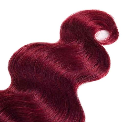 Red Human Hair Bundles Dark Burgundy Body Wave Bundles 99j Human Hair Bundle 18 inch Burgundy Bundle