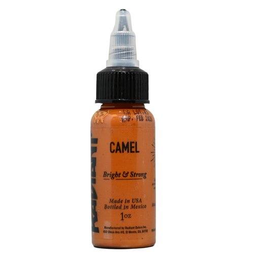 Radiant Colors Camel Brown Tattoo Ink 1oz Bold Pigment Professional Quality Smooth Flow Long Lasting Formula
