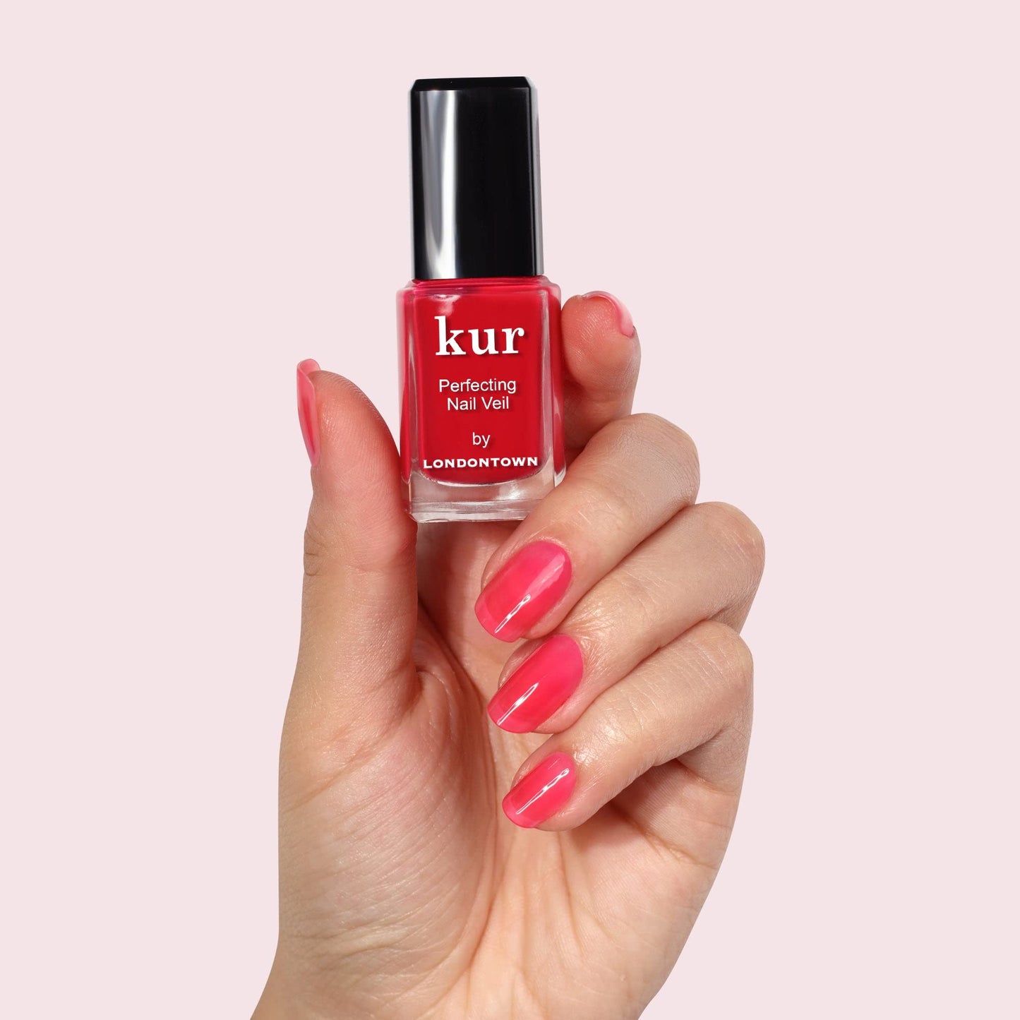 LONDONTOWN Nail Veil #8 Enhancing Nail Care Color and Formula, Sheer Poppy Red, 0.4 fl. oz.