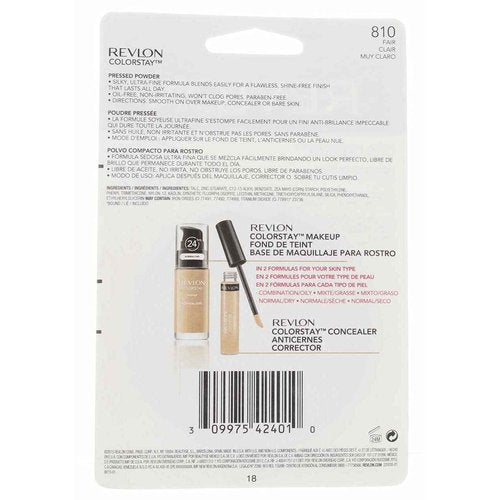 Revlon ColorStay Pressed Powder, Fair [810] 0.3 oz (Pack of 4)