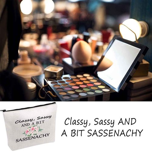 TV Show Inspired Gift Classy, Sassy And A Bit Sassenachy Zipper Pouch Cosmetics Bag For Fans (A Bit Sassenachy bag)