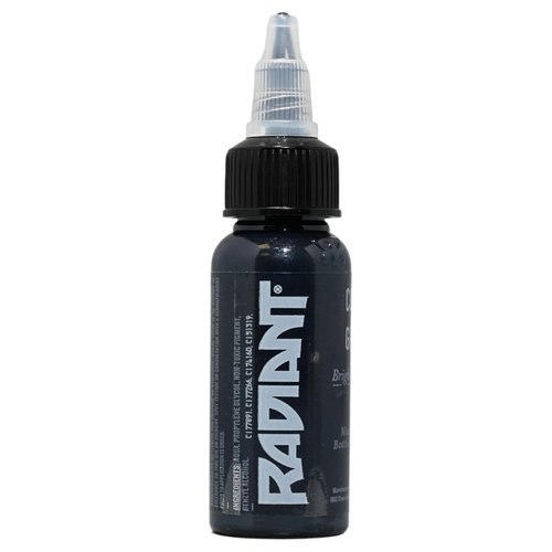 Radiant Colors - Tattoo Ink Cool Grey Color Tattooing and Shading Real Human Skin 1oz Bottle