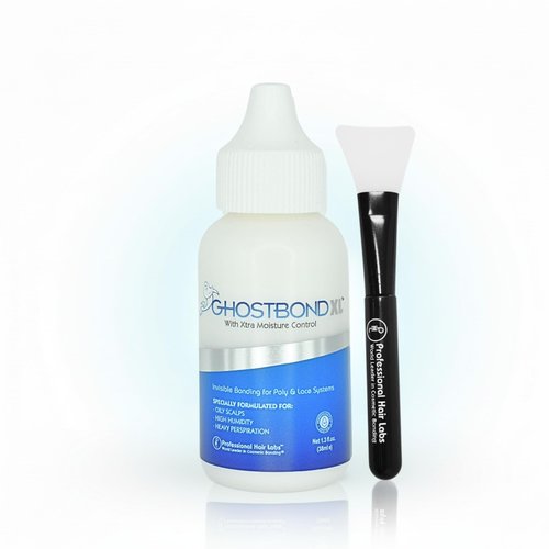 GHOSTBOND XL Hair Replacement Adhesive 1.3oz & Silicone Applicator – Invisible Lace Wig Glue, Water & Oil-Resistant, Non-Toxic, Easy Application for Lace Wigs & Hair Systems