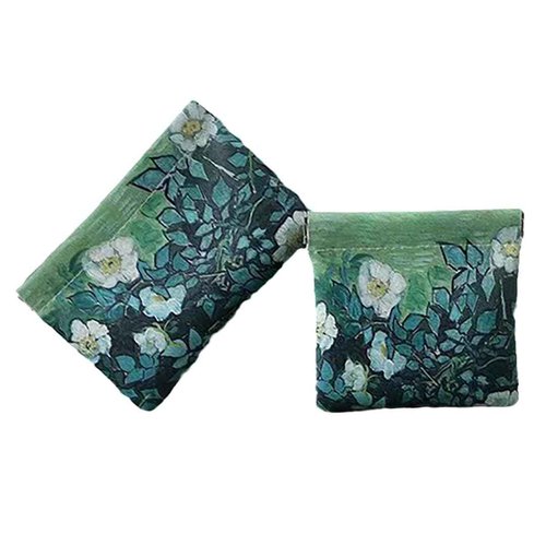 2 PCS Small Leather Cosmetic Bag for Purse - Mini Makeup & Coin Organizer Gift Set for Women - Snap Closure Travel Pouch for Lipstick, Keys, Charger Cable, Coins