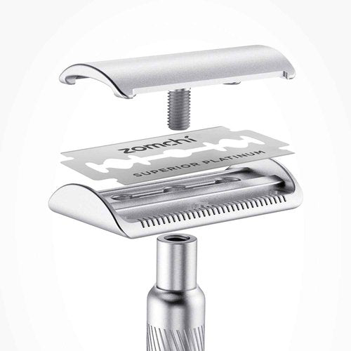 ZOMCHI Upgrade Safety Razor for Men with 60 Counts Safety Razor Blades for Shaving