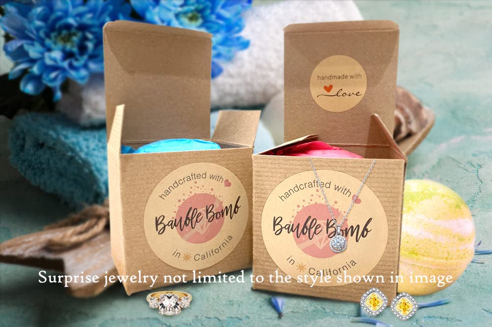 Ivy & Bauble Handmade Bath Bombs with Surprise Ring Inside for Women | Tropical Scent | Made in USA | No Paraben, No Preservatives, No Phosphate | Large 10 oz- Ring Size 8