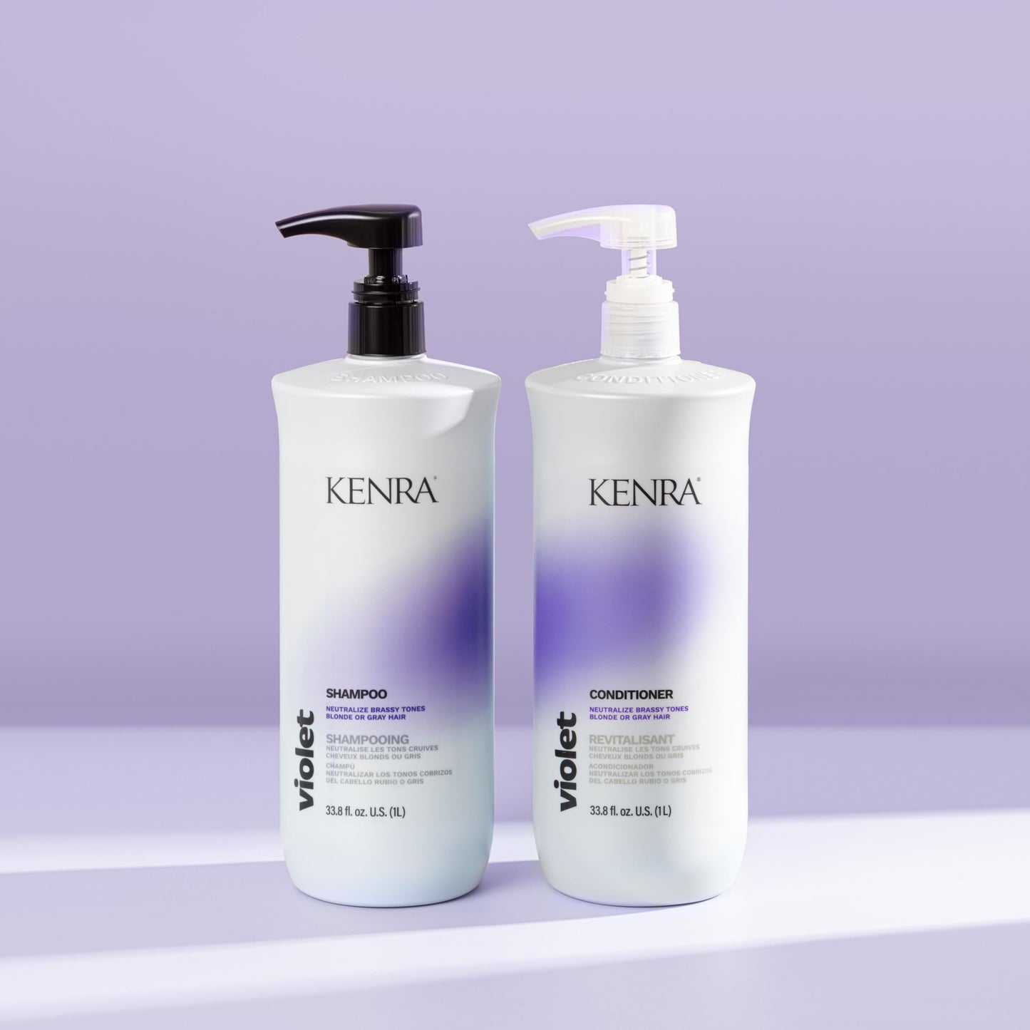 Kenra Violet Conditioner | Eliminates Brassy Tones | Purple Pigment + Deposit | Neutralizes Yellow | Moisturizes Processed Hair | Enhances Vibrancy of Blonde or Gray Hair | Color Safe | 33.8 fl. oz.