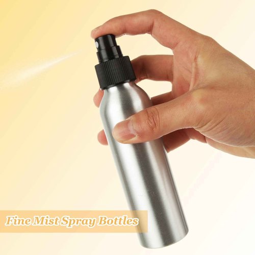 APACALI 24PCS Aluminum Spray Bottle 4oz Mini Mist Sprayer Metal Spray Bottle, Empty Spray Bottles, Reusable Bottles Small Spray Bottles for Travel, Cosmetic Perfume, Toner, Face Spray
