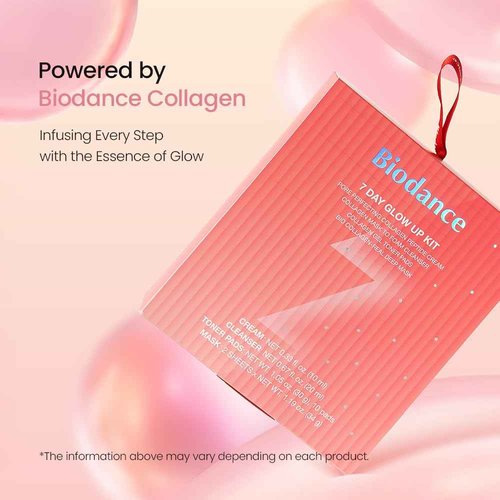 BIODANCE 7 Day Glow Up Kit: Holiday Collagen Gift Set for Glass-Skin, Christmas Gift, Stocking Stuffers for teen girls, Korean Skincare with Mask to Foam Cleanser, Toner Pads, Moisturizer, Gel Masks
