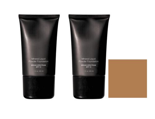 Beauty Deals Mineral Liquid Powder Foundation Broad Spectrum SPF 15 Pack of 2 (Warm Nude)