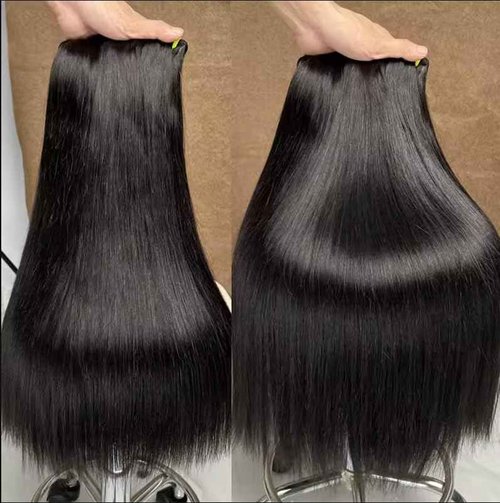 VIPbeauty Raw Straight Bundles Human Hair Bundles 14A Brazilian 1 Single Bundle Human Hair 100% Unprocessed Virgin Weave Bundles Human Hair Raw Remy Hair Bundles Natural Black 95g 18 Inch