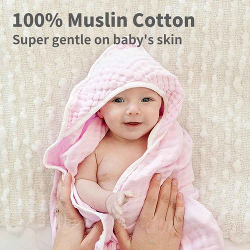 L'Ange Baby Washcloths and Burp Cloths Set - 3 Pack of 9 Layer 100% Cotton Muslin for Sensitive Skin - Super Absorbent - Medical Grade Packaging for Infants Newborns and Toddlers- 9x9 - Green