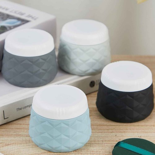 Silevoler Travel Size Containers for Toiletries, TSA Approved Travel Size Toiletries Silicone Cosmetic Cream Jars, Leak-Proof Refillable Containers W/Clear Bag (GRAY, 3OZ)