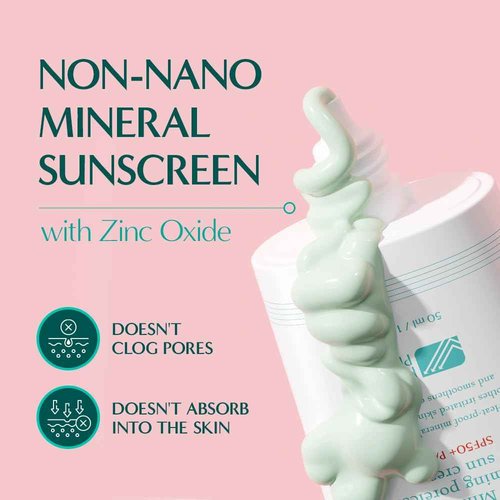 Rataplan Minari Calming Poreless Sun Cream SPF 50+ PA++++ (2 Pack)- Mineral Sunscreen, Korean Sunscreen for Oily Skin, Pore Minimizer for Face, Reef Safe, Korean Skincare