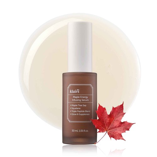 DearKlairs Maple Energy Infusing Serum 30 ml, Anti Aging, Skin Barrier, Pore Minimizing, Peptide, Squalane, hydrating and moisturizing serum, Korean skin care, Dry Skin