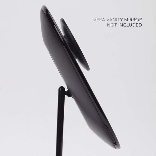 Fancii Lara Detachable 10X Magnifying Mirror, Magnetic Attachment - Compatible Vera Vanity Mirrors (not Included) - Lara (Obsidian) FC-VOMA10XB