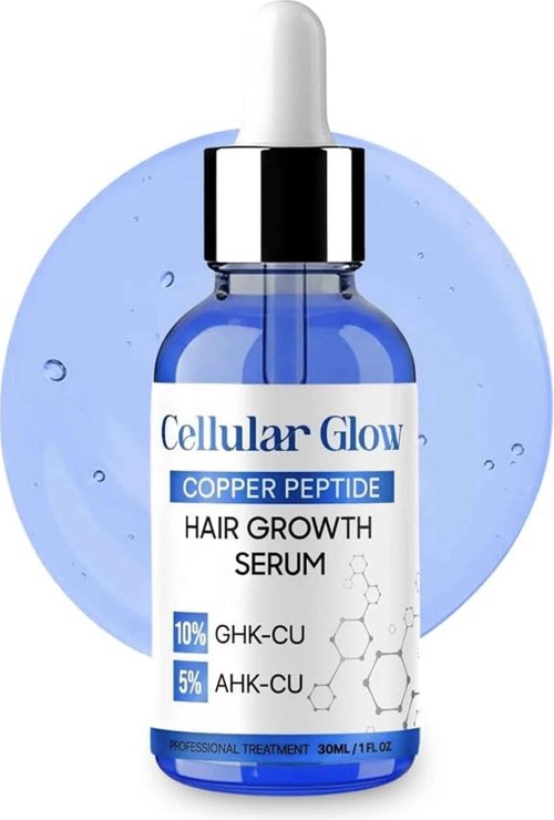 Copper Peptide Hair Serum – 10% GHK-Cu + 5% AHK-Cu Peptides for Hair Growth & Scalp Health – Advanced Regrowth Treatment for Thicker, Fuller Hair