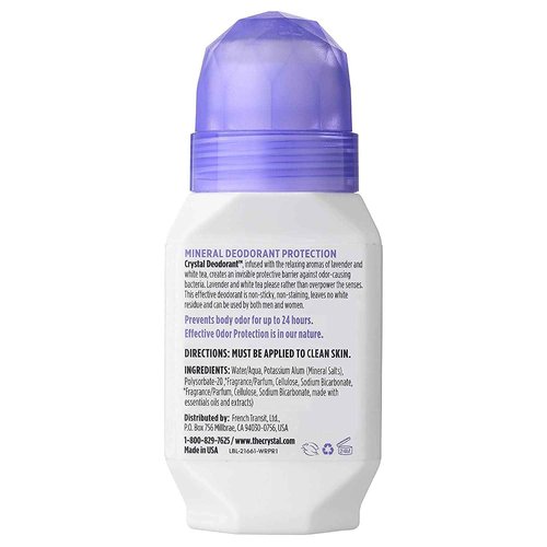 CRYSTAL Deodorant Mineral Deodorant Roll-On, Lavender & White Tea 2.25 oz (Pack of 5) SG_B002F8I8VS_US