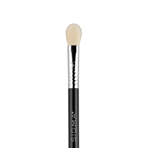 Sigma Beauty Travel Essential Trio - Makeup Brush Set for Foundation Powder Eyeshadow - 3 Tool Brushes with Brush Tin Holder - Skin Safe, Vegan Makeup Brushes for Travel - Black