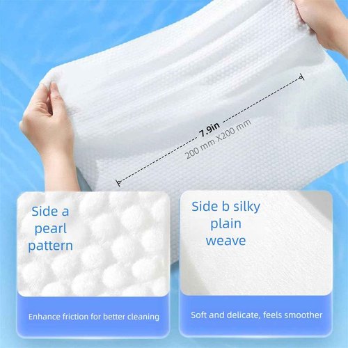 Face towels roll。Hanging face towel disposable，Disposable face towels, MIXUISEE cotton face cloths，super thick 150% face wipes, Suitable for makeup removal and cleansing (Thickened 210 PCS)
