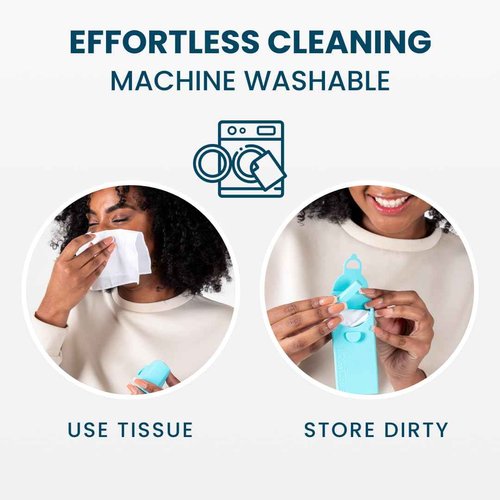 LastTissue® Reusable Cotton Tissue Pack – Sustainable, Durable, Eco-Conscious, Portable & Washable Facial Tissues for Men and Women with Travel Handkerchief Storage Case