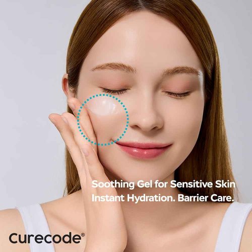 CURECODE Soothing Relief Gel Moisturizer 80ml (2.71 Fl Oz) Korean Skin-Biome Science with Neuromide, Ceramides for Calming, Hydration with Skin Barrier, Pore Refinement, and Gentle for All Ages